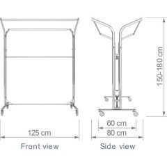 Yüksek Kalite V Ayarlı Krom Kaplama Metal Orta Stand