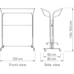 Yüksek Kalite V Ayarlı Krom Kaplama Metal Orta Stand