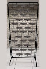 Siyah Tel Pano Ayakkabı Standı 90x190 Cm 30 Raflı