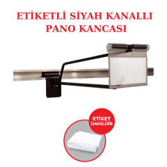 Etiketli Siyah Kanallı Pano Kancası-5 mm Dayanıklı Yapı