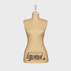 Krem kumaşlı terzi mankeni prova mankeni vitrin mankeni 34 beden