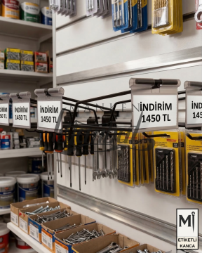 Etiketli Siyah Kanallı Pano Kancası-5 mm Dayanıklı Yapı