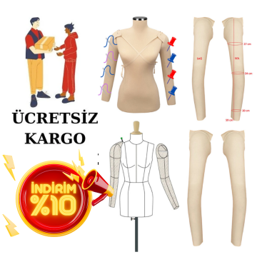 Sünger İğne Batabilen Seyyar Sol ve Sağ 36/38/40 Prova Mankeni Kolu