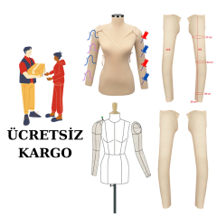 Sünger İğne Batabilen Seyyar Sol ve Sağ 36/38/40 Prova Mankeni Kolu
