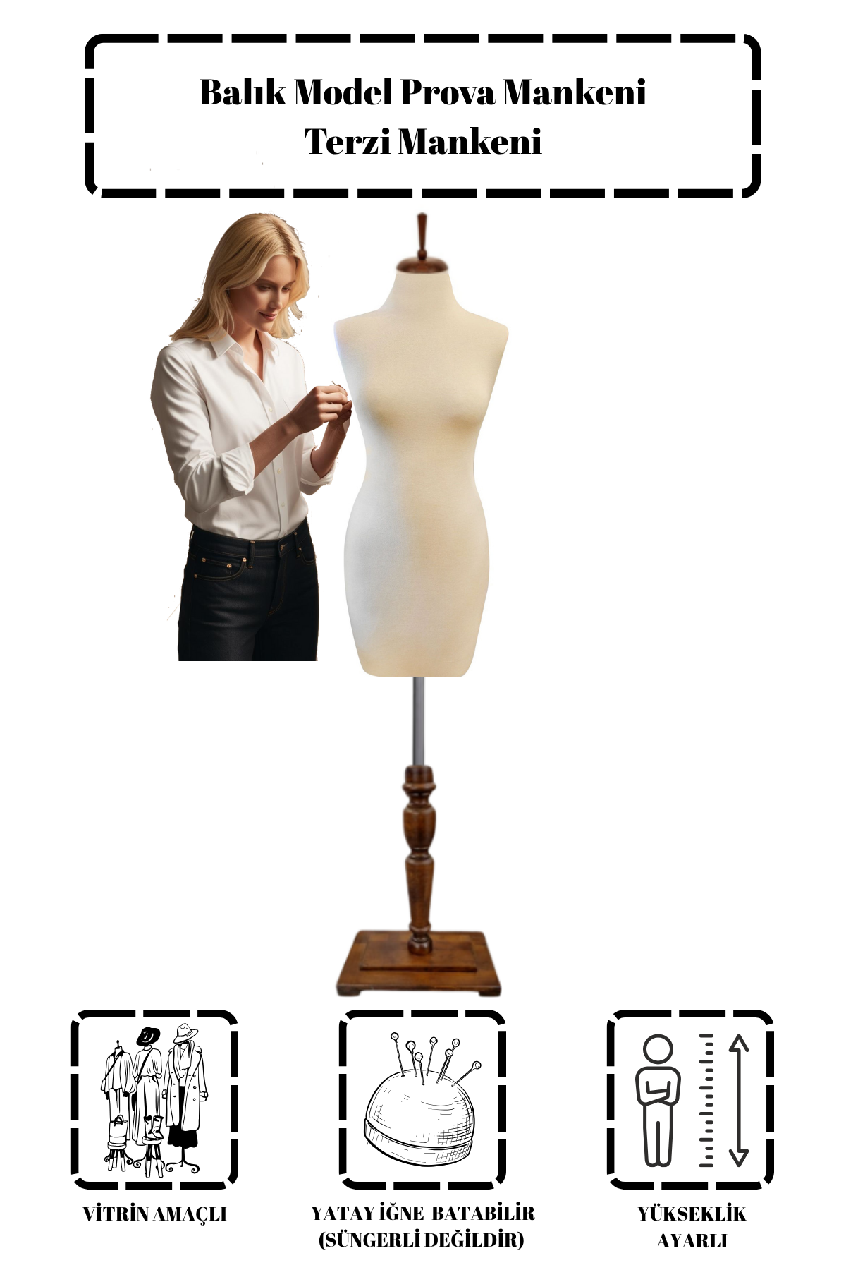 Balık Model Prova Mankeni Terzi mankeni 36-38-40-42 Beden