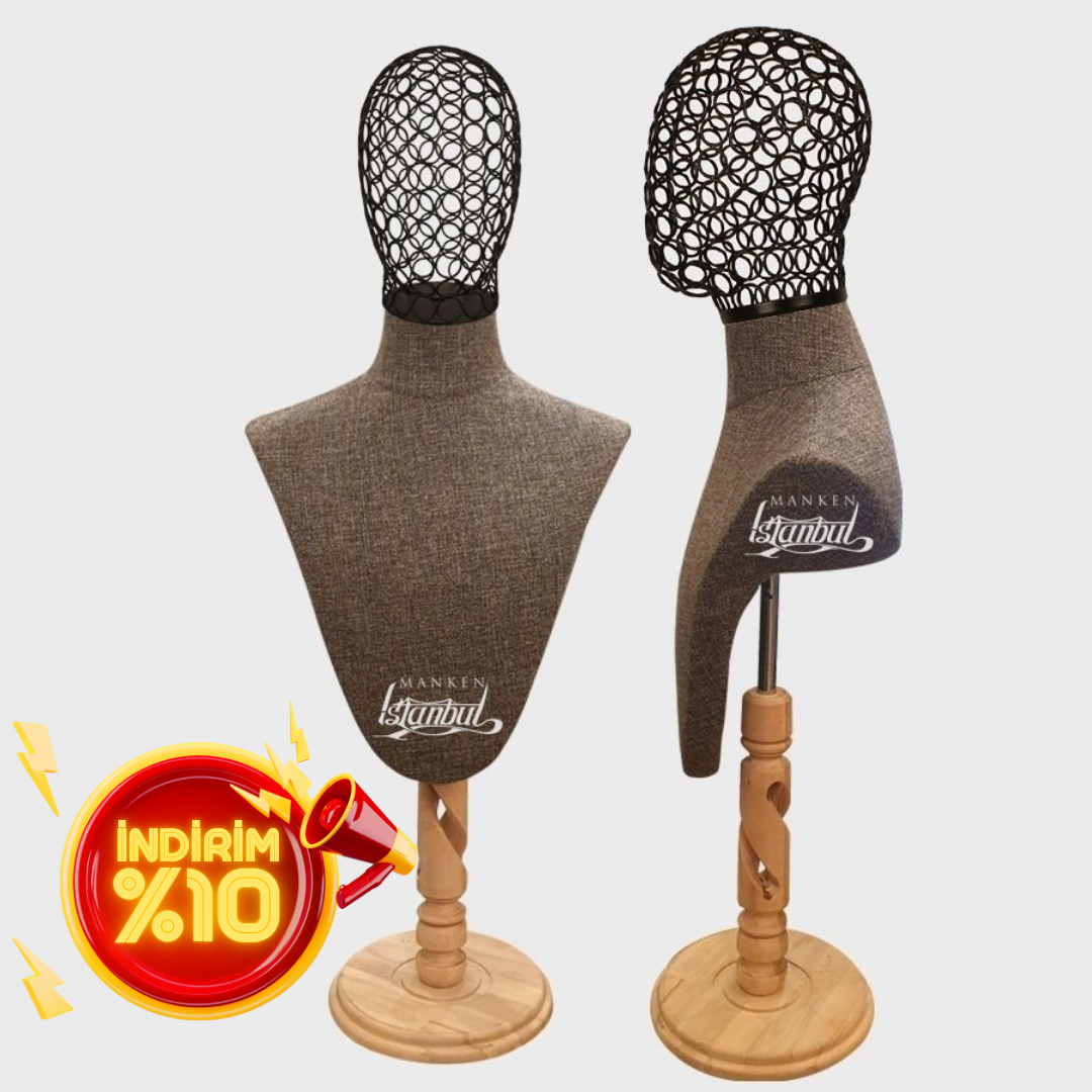 Erkek tel kafalı gömlek ve aksesuar mankeni