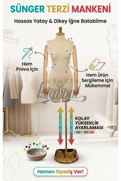 Pantolon Giyebilen Ahşap Kollu Terzi Mankeni Vitrin Mankeni