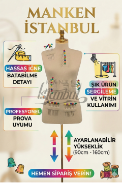 İğne Batabilen Terzi Mankeni 34-46 Arası