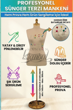 İğne Batabilen Terzi Mankeni 34-46 Arası