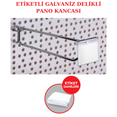Etiketli Delikli Pano Kancası Galvaniz-5 mm Dayanıklı Yapı