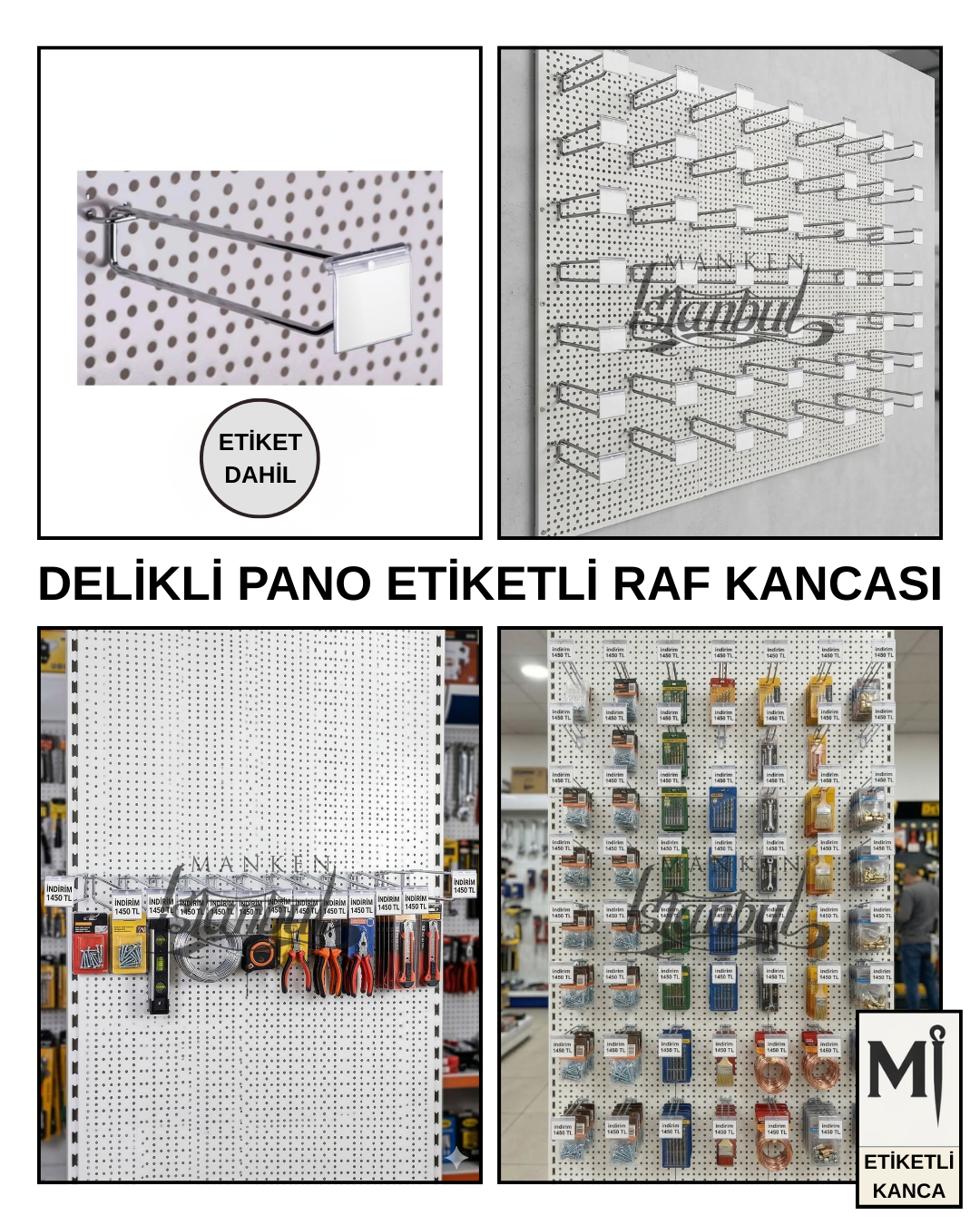 Etiketli Delikli Pano Kancası Galvaniz-5 mm Dayanıklı Yapı