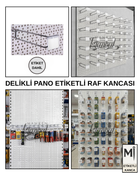 Etiketli Delikli Pano Kancası Galvaniz-5 mm Dayanıklı Yapı