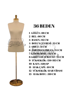 İğne Batabilen Terzi Mankeni 34-46 Arası 36 beden