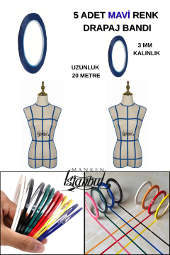 İşaretleme Bandı Drapaj Bandı & 5 Adet Toplam 100 Metre