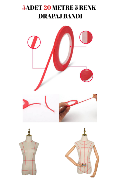Manken İşaretleme Bandı Drapaj Bandı & 2 Adet Toplam 40 Metre