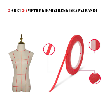 Drapaj Bandı - Manken İşaretleme Bandı & 2 Adet Toplam 40 Metre