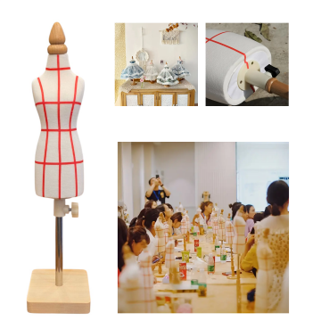 25 Eşer Minyatür Kılavuz Çizgili Terzi Mankeni