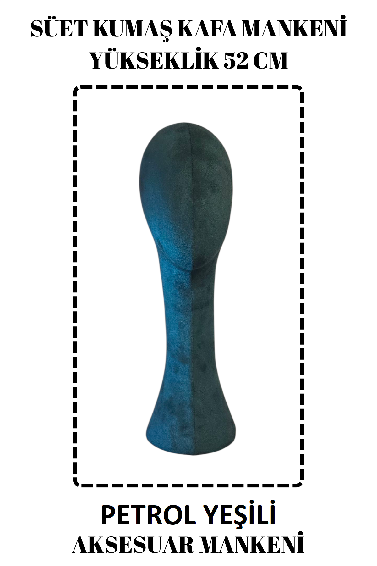 Süet Kumaş Uzun Kafa Mankeni Peruk Mankeni