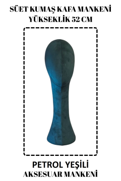 Süet Kumaş Uzun Kafa Mankeni Peruk Mankeni