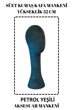 Süet Kumaş Uzun Kafa Mankeni Peruk Mankeni