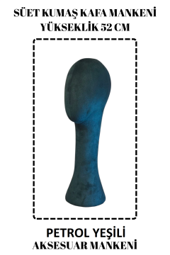 Süet Kumaş Uzun Kafa Mankeni Peruk Mankeni
