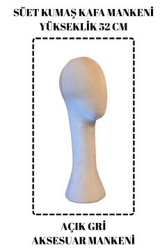 Süet Kumaş Uzun Kafa Mankeni Peruk Mankeni