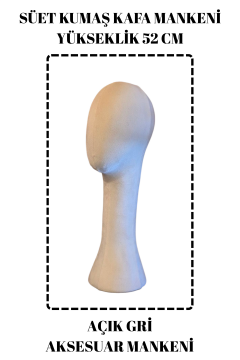 Süet Kumaş Uzun Kafa Mankeni Peruk Mankeni