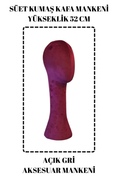 Süet Kumaş Uzun Kafa Mankeni Peruk Mankeni