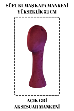 Süet Kumaş Uzun Kafa Mankeni Peruk Mankeni