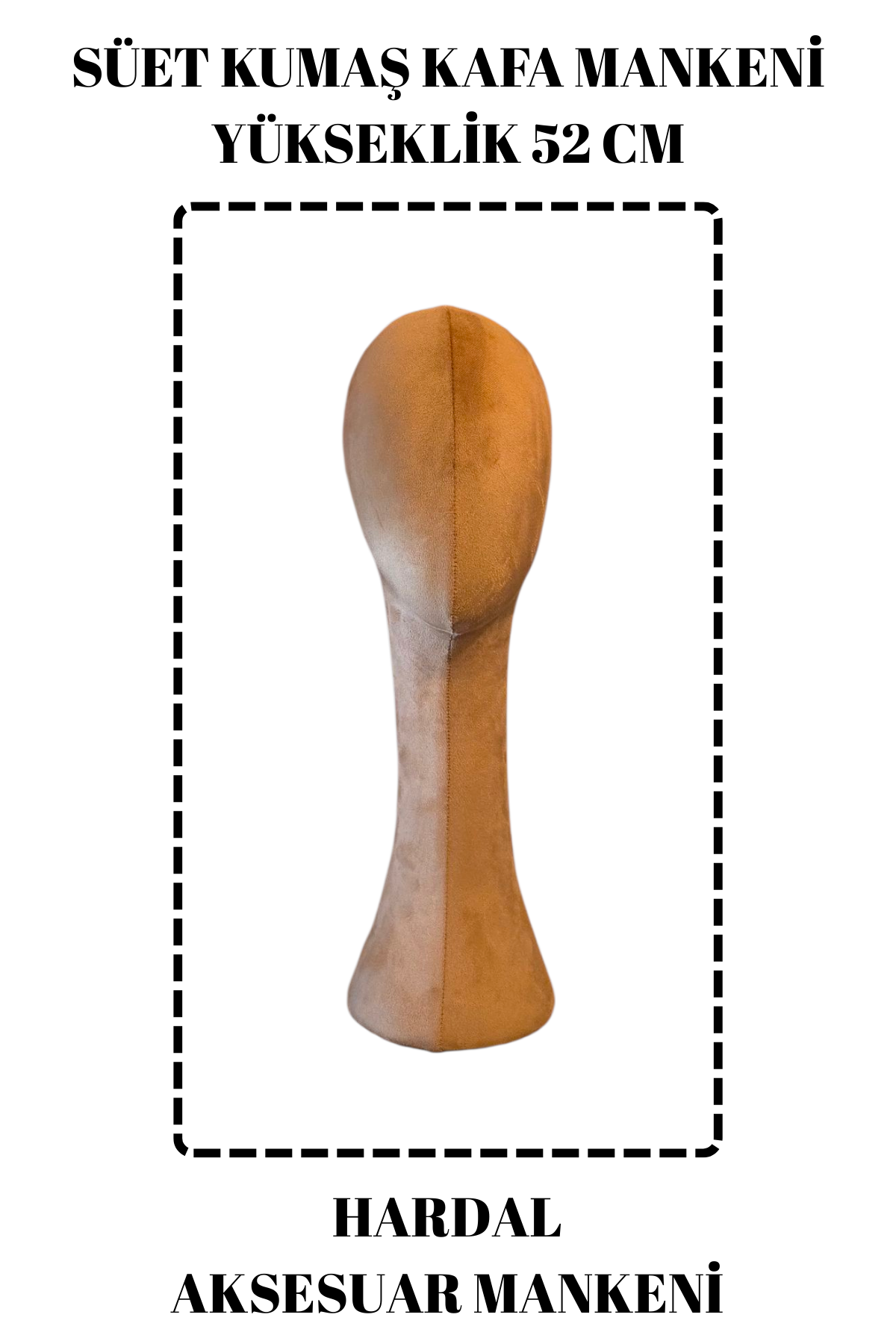 Süet Kumaş Uzun Kafa Mankeni Peruk Mankeni