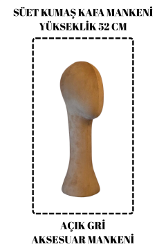 Süet Kumaş Uzun Kafa Mankeni Peruk Mankeni