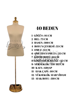İğne Batabilen Terzi Mankeni 34-46 Arası 40 beden