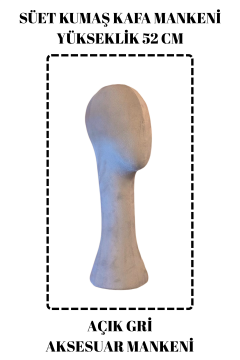 Süet Kumaş Uzun Kafa Mankeni Peruk Mankeni