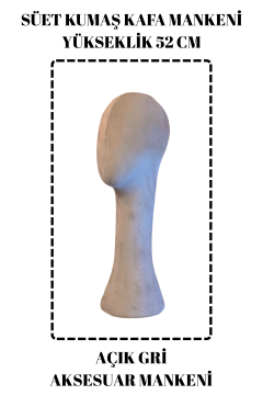 Süet Kumaş Uzun Kafa Mankeni Peruk Mankeni