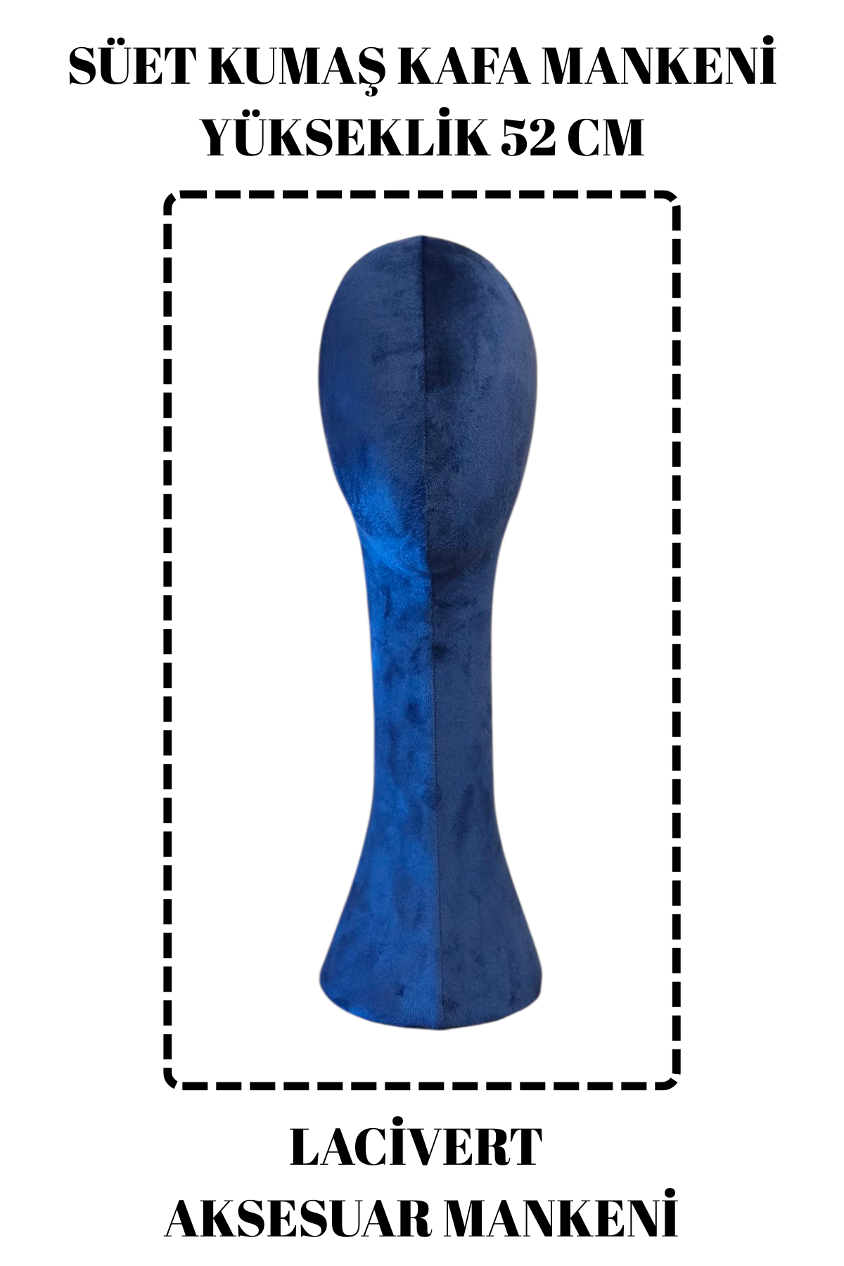 Süet Kumaş Uzun Kafa Mankeni Peruk Mankeni