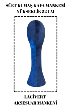 Süet Kumaş Uzun Kafa Mankeni Peruk Mankeni