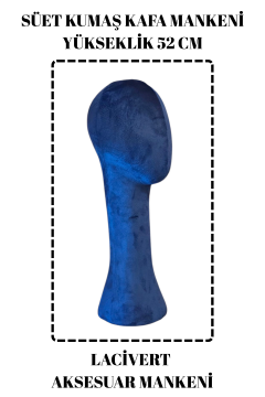 Süet Kumaş Uzun Kafa Mankeni Peruk Mankeni