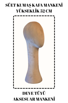 Süet Kumaş Uzun Kafa Mankeni Peruk Mankeni