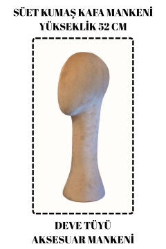 Süet Kumaş Uzun Kafa Mankeni Peruk Mankeni