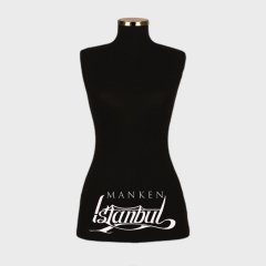 Siyah kumaşlı terzi mankeni prova mankeni vitrin mankeni 34 beden