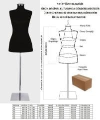 Siyah kumaşlı terzi mankeni prova mankeni vitrin mankeni