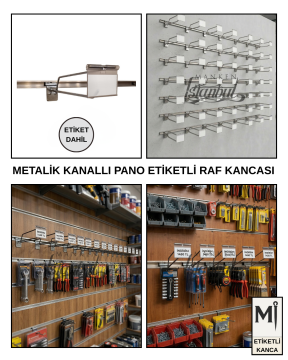 Etiketli Kanallı Pano Kancası Galvaniz