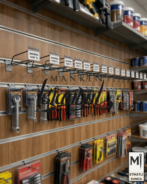 Etiketli Kanallı Pano Kancası Galvaniz