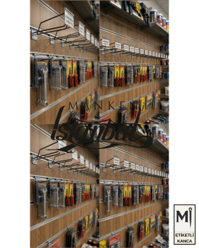 Etiketli Kanallı Pano Kancası Galvaniz