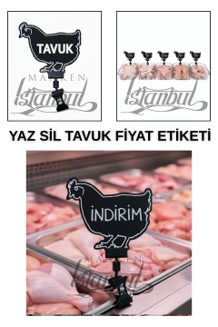 10 Adet Yaz Sil Dana Kuzu Tavuk Keçi Balık Fiyat Etiketi TAVUK - 20 adet