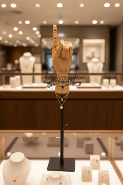 Siyah Yükseklik Ayarlı Eskiz Ahşap Model El Mankeni