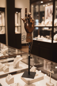 Siyah Yükseklik Ayarlı Eskiz Ahşap Model El Mankeni