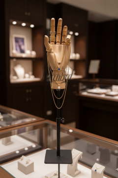 Siyah Yükseklik Ayarlı Eskiz Ahşap Model El Mankeni