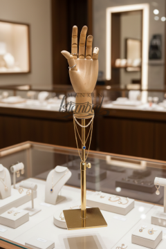 Gold Yükseklik Ayarlı Eskiz Ahşap Model El Mankeni