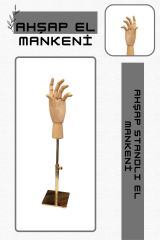 Gold Yükseklik Ayarlı Eskiz Ahşap Model El Mankeni